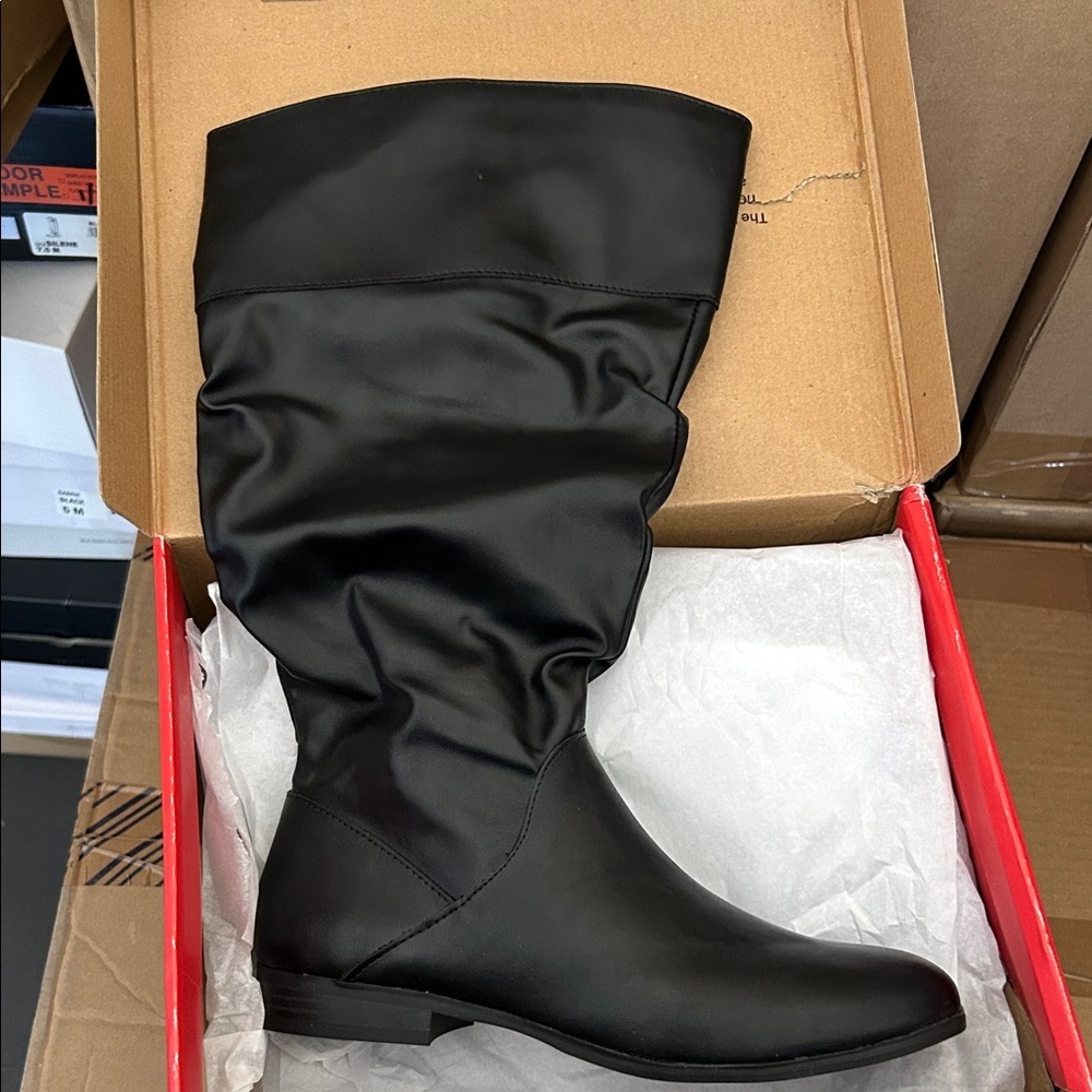 Style & Co. Black Combat & Moto Boots (WIDE CALF)